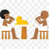 古代埃及雕刻师傅-空若网 古代埃及雕刻师傅-空若网