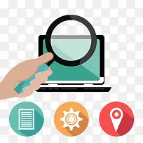 放大镜仔细观察电脑配件-空若网 放大镜仔细观察电脑配件-空若网