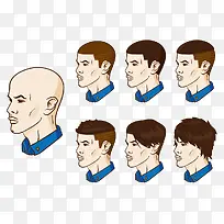 男士发型素材-空若网 男士发型素材-空若网