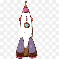 卡通手绘火箭-空若网 卡通手绘火箭-空若网