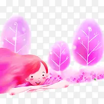 卡通紫色树-空若网 卡通紫色树-空若网