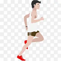 矢量奔跑的卡通男人-空若网 矢量奔跑的卡通男人-空若网