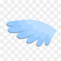 蓝色卡通翅膀矢量图-空若网 蓝色卡通翅膀矢量图-空若网