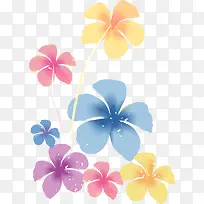 彩色手绘花朵-空若网 彩色手绘花朵-空若网