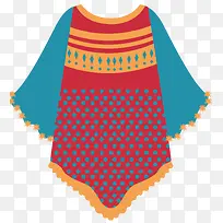 对称风格矢量波点披肩-空若网 对称风格矢量波点披肩-空若网