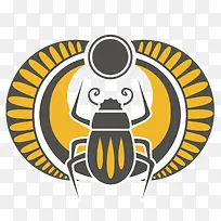 圣甲虫手绘矢量素材-空若网 圣甲虫手绘矢量素材-空若网