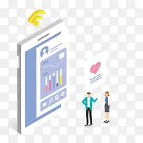 手机数据矢量插图-空若网 手机数据矢量插图-空若网