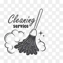矢量卡通扁平化扫帚清洁标志png-空若网 矢量卡通扁平化扫帚清洁标志png-空若网