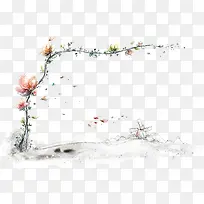 水墨画花枝-空若网 水墨画花枝-空若网