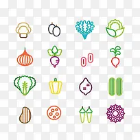 线条象征多样食物成分-空若网 线条象征多样食物成分-空若网