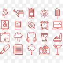 扁平化日常生活图标-空若网 扁平化日常生活图标-空若网