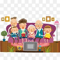 卡通看电视的人物设计-空若网 卡通看电视的人物设计-空若网