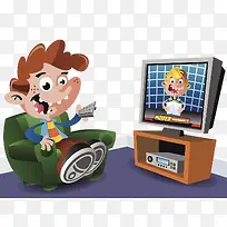 男人在家里看电视-空若网 男人在家里看电视-空若网