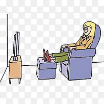 女人看电视-空若网 女人看电视-空若网