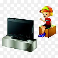 小孩子看电视-空若网 小孩子看电视-空若网
