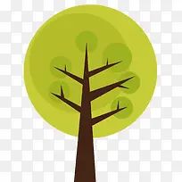扁平化圆形的树木设计-空若网 扁平化圆形的树木设计-空若网