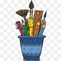 矢量手绘绘画工具素材-空若网 矢量手绘绘画工具素材-空若网