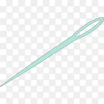 手绘翡翠色缝衣针素材-空若网 手绘翡翠色缝衣针素材-空若网