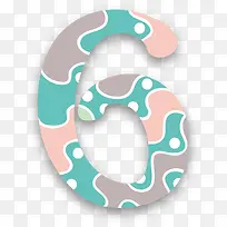 彩色的数字6-空若网 彩色的数字6-空若网