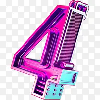 炫酷立体数字4-空若网 炫酷立体数字4-空若网