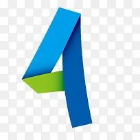 彩色折纸数字4-空若网 彩色折纸数字4-空若网
