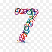 数字组成的7艺术字-空若网 数字组成的7艺术字-空若网