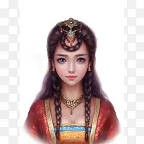 手绘凤冠美女-空若网 手绘凤冠美女-空若网