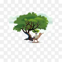 树下纳凉-空若网 树下纳凉-空若网