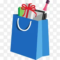 彩色扁平化购物袋元素-空若网 彩色扁平化购物袋元素-空若网