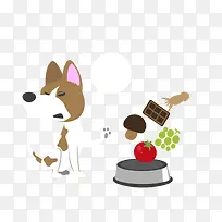 挑食的小狗狗PNG-空若网 挑食的小狗狗PNG-空若网