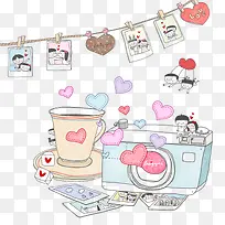 手绘杯子相机-空若网 手绘杯子相机-空若网