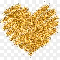 金色闪耀金粉爱心-空若网 金色闪耀金粉爱心-空若网