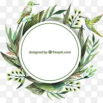 淡雅植物小鸟矢量素材免费下载-空若网 淡雅植物小鸟矢量素材免费下载-空若网