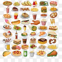 快餐店里丰富的食物-空若网 快餐店里丰富的食物-空若网