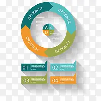 圆形彩色数据比例图表合集-空若网 圆形彩色数据比例图表合集-空若网