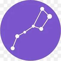 扁平化图标北斗七星符号-空若网 扁平化图标北斗七星符号-空若网