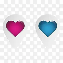 创意爱心定位标志-空若网 创意爱心定位标志-空若网