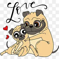 有爱的狗狗情侣-空若网 有爱的狗狗情侣-空若网