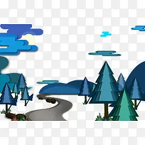 ����ɭ�������ֽ�廭-������