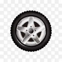 矢量手绘黑色轮胎素材-空若网 矢量手绘黑色轮胎素材-空若网