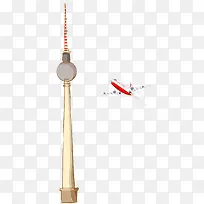 矢量东方明珠飞机素材-空若网 矢量东方明珠飞机素材-空若网
