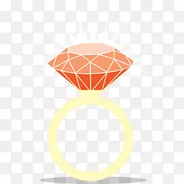 橙色卡通钻戒-空若网 橙色卡通钻戒-空若网