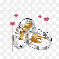 免抠情人节钻戒爱心装饰-空若网 免抠情人节钻戒爱心装饰-空若网