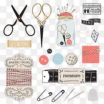 矢量图 扁平化 剪刀 毛线 手-空若网 矢量图 扁平化 剪刀 毛线 手-空若网