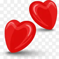 红色闪耀立体爱心-空若网 红色闪耀立体爱心-空若网