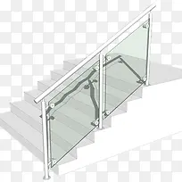 立体楼梯不锈钢玻璃栏杆免抠-空若网 立体楼梯不锈钢玻璃栏杆免抠-空若网