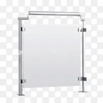 扁平不锈钢单片玻璃栏杆实物-空若网 扁平不锈钢单片玻璃栏杆实物-空若网