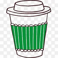 绿色矢量卡通饮品杯子图-空若网 绿色矢量卡通饮品杯子图-空若网