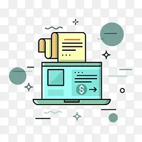 矢量卡通扁平化电脑png-空若网 矢量卡通扁平化电脑png-空若网