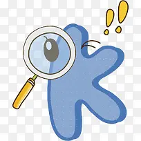 卡通可爱彩色字母K-空若网 卡通可爱彩色字母K-空若网